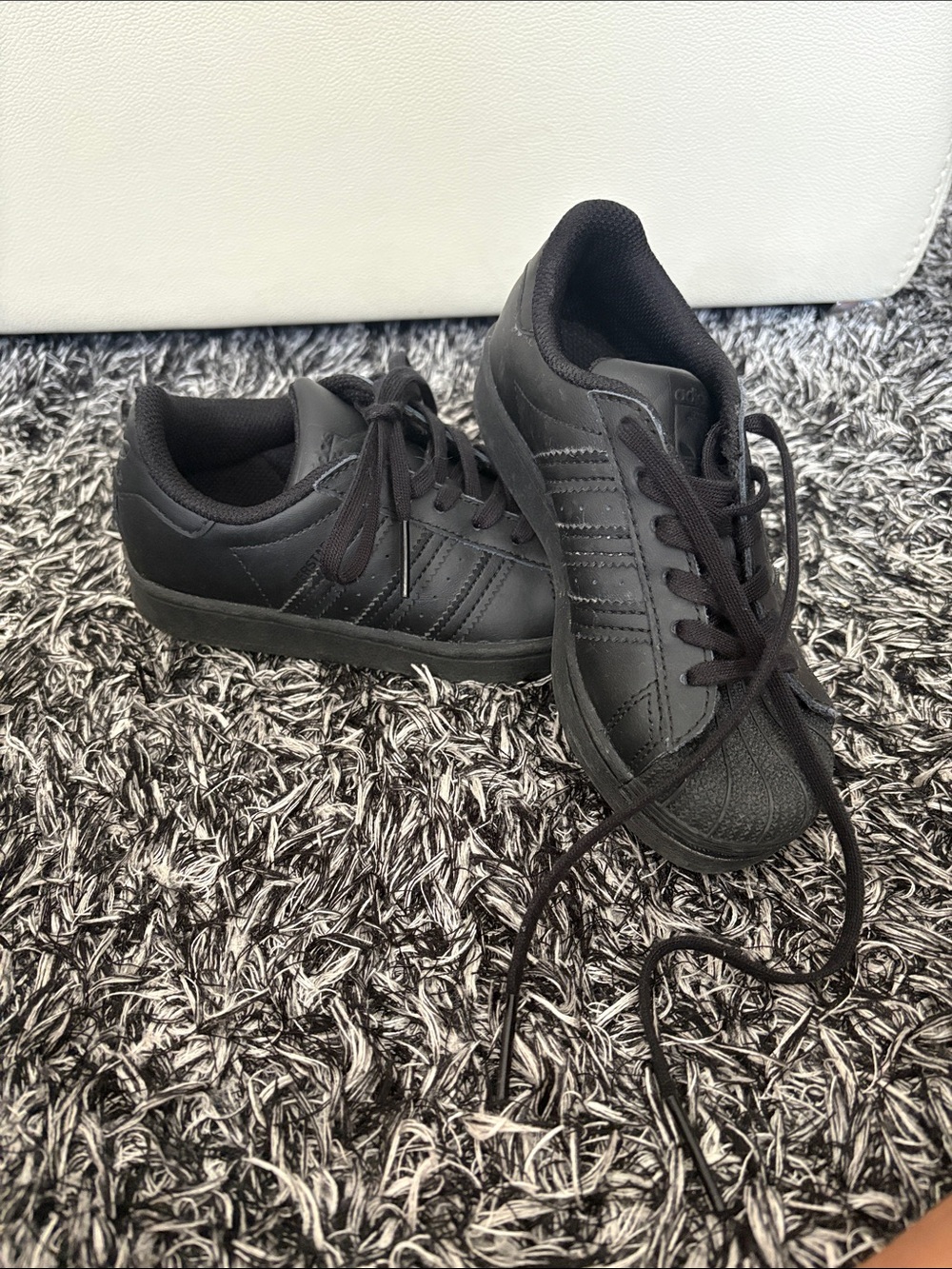 adidas Black Low-Top Leather Sneakers